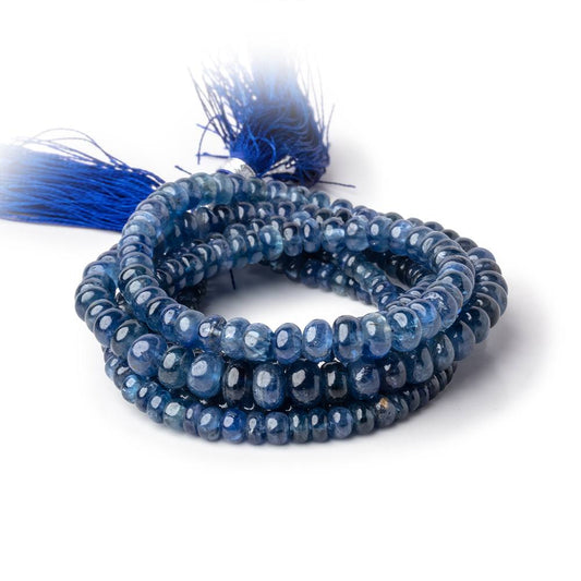 3-6mm Blue Sapphire Plain Rondelle Beads 16 inch 151 pieces AA