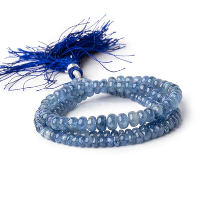 3-6mm Blue Sapphire Plain Rondelles 16 inch 151 Beads AA