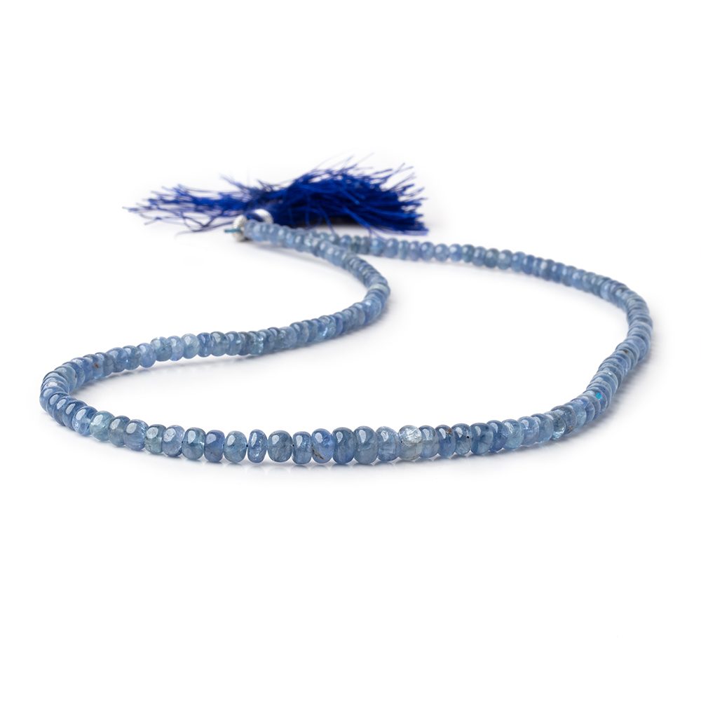 3-6mm Blue Sapphire Plain Rondelles 16 inch 151 Beads AA
