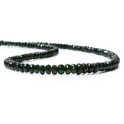3-6mm Chrome Tourmaline Faceted Rondelle 16 inch 182 pieces