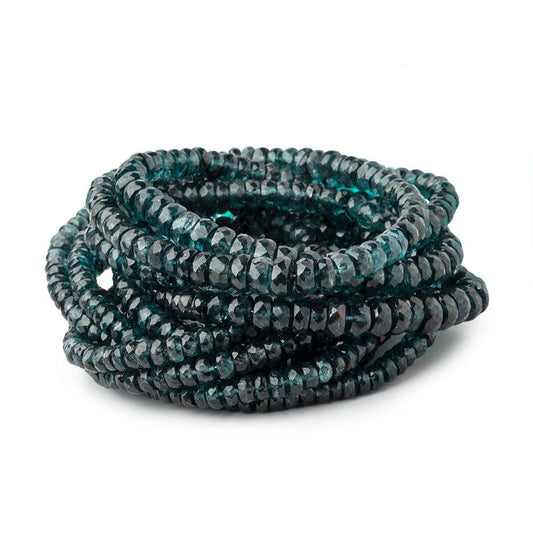 3.5-5mm Indigo Kyanite Faceted Rondelle Beads 15 inch 138 pieces AA