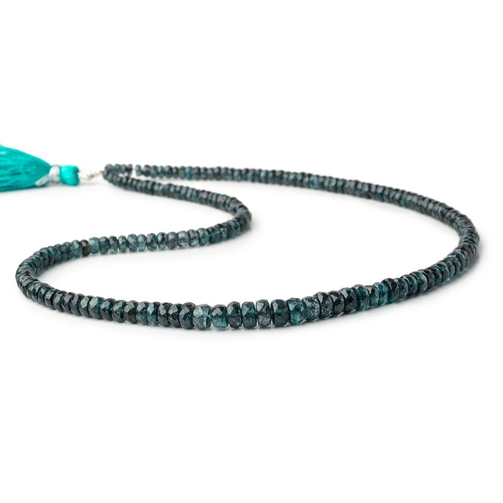 3.5-5mm Indigo Kyanite Faceted Rondelle Beads 15 inch 138 pieces AA