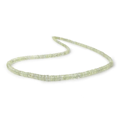 3-6mm Lime Green Sapphire Faceted Heishi Beads 17 inch 338 pieces AAA