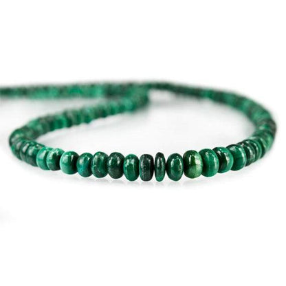 3 - 6mm Malachite Plain Rondelle Beads 12.5 inch 105 pieces