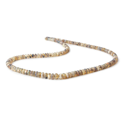 3-6mm Multi Brown Australian Opal plain rondelles 18 inch 165 beads
