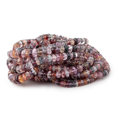 3-6mm Multi Color Spinel Plain Rondelle Beads 18 inch 193 pieces
