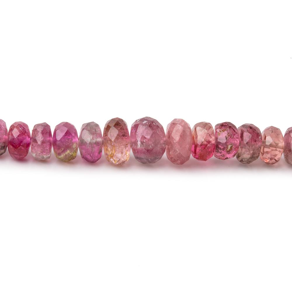 3-6mm Multi Color Tourmaline Faceted Rondelle Beads 15 inch 157 pieces AA
