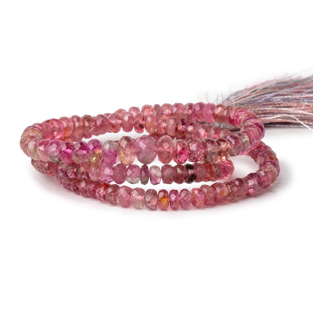 3-6mm Multi Color Tourmaline Faceted Rondelle Beads 15 inch 157 pieces AA
