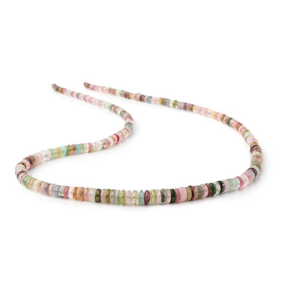 3-6mm Multi Color Tourmaline Plain Heishi Beads 18 inch 240 pieces