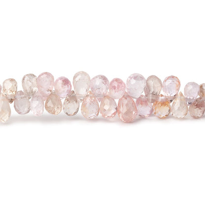 3-6mm Multi Pink Sapphire Faceted Tear Drop Beads 17 inch 300 pieces AA