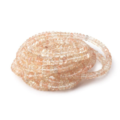 3-6mm Oregon Sunstone Faceted Rondelle Beads 16 inch 163 pieces AAA
