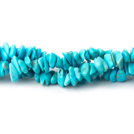 3-6mm Persian Turquoise Chip Beads 15 inch 266 pieces