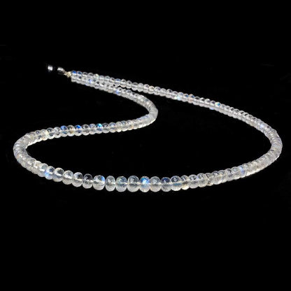 3mm Rainbow Moonstone micro faceted rondelles 16 inch 166 beads AAA