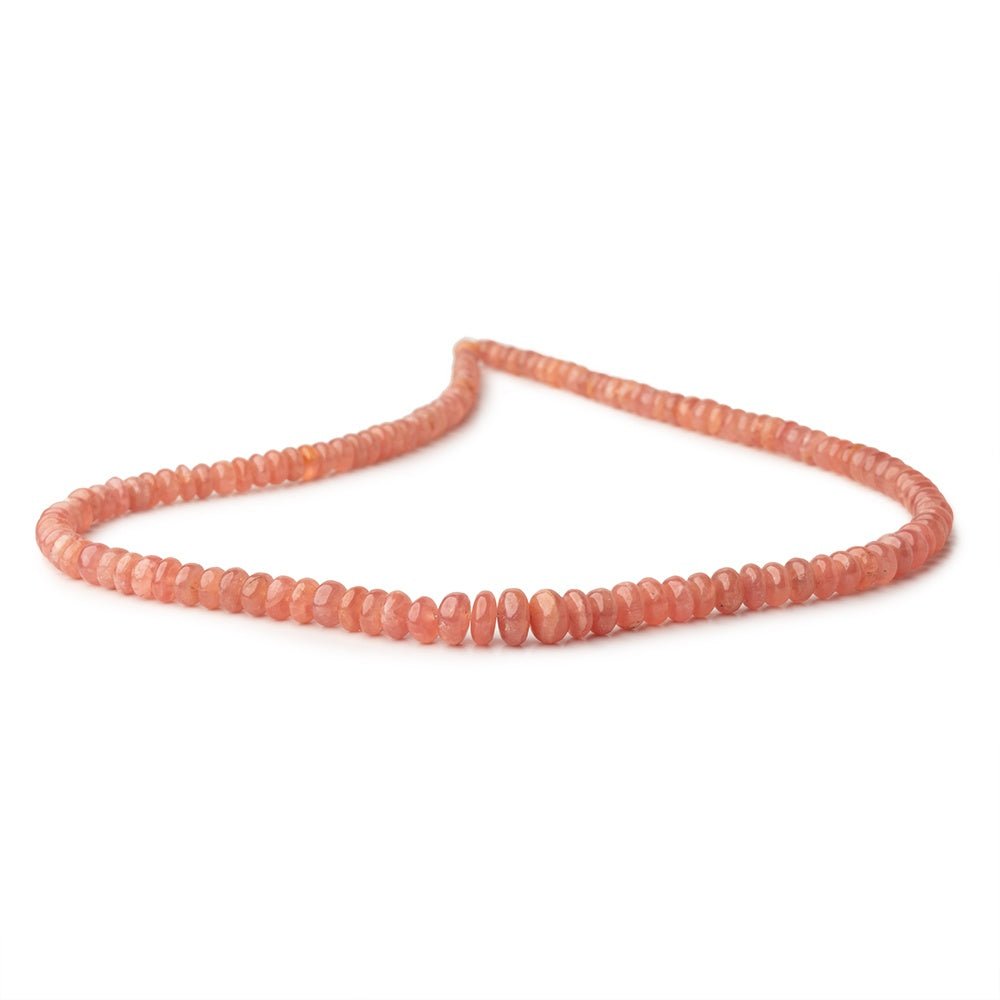 3-6mm Rhodochrosite Plain Rondelle Beads 16 inch 130 pieces AA
