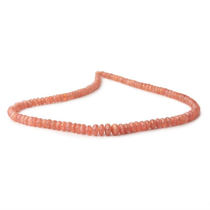 3-6mm Rhodochrosite Plain Rondelle Beads 16 inch 130 pieces AA