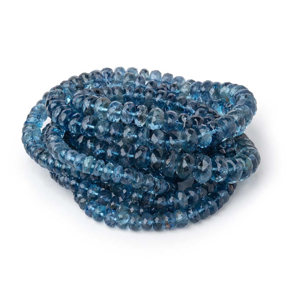 3-6mm Santa Maria Aquamarine Faceted Rondelles 16 inch 142 Beads AAA