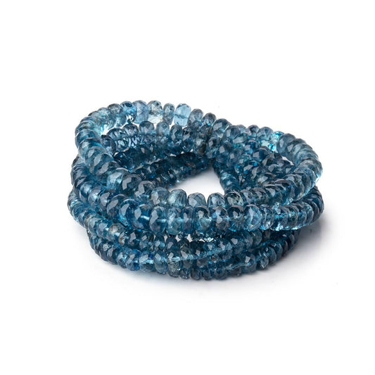 3-6mm Santa Maria Aquamarine Faceted Rondelles 16 inch 148 Beads AA