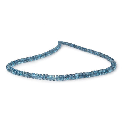 3-6mm Santa Maria Aquamarine Faceted Rondelles 16 inch 148 Beads AA