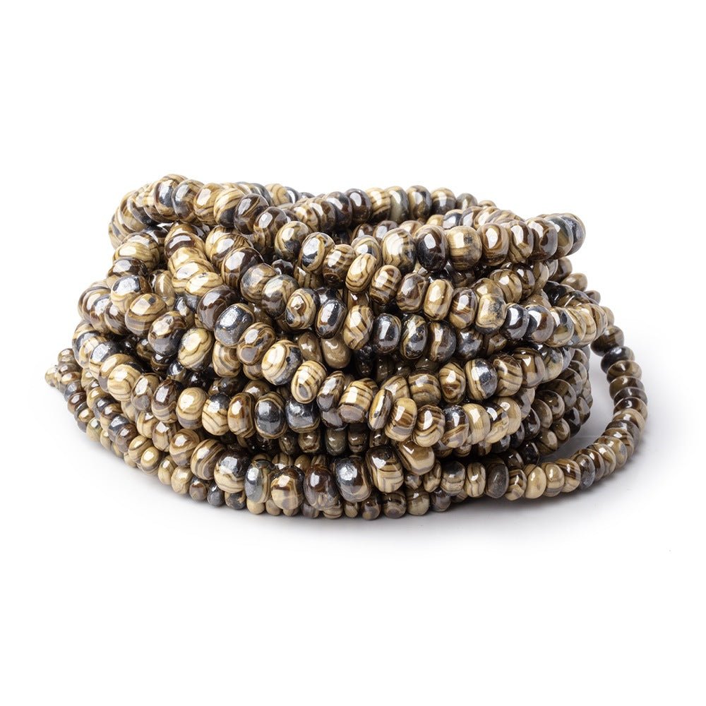 3-6mm Schalenblende Plain Rondelle Beads 18 inch 139 pieces