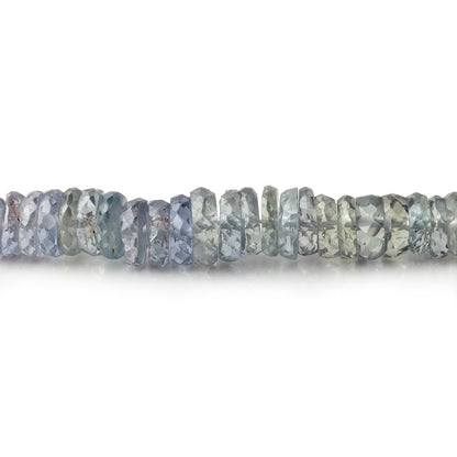 3-6mm Stormy Blue Sapphire Faceted Heishi Beads 17.5 inch 320 pieces AAA