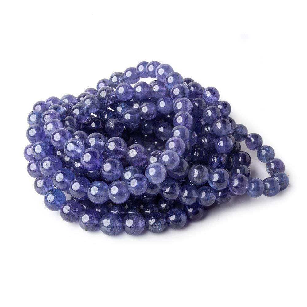 3-6mm Tanzanite plain round beads 15 inch 83 beads AA
