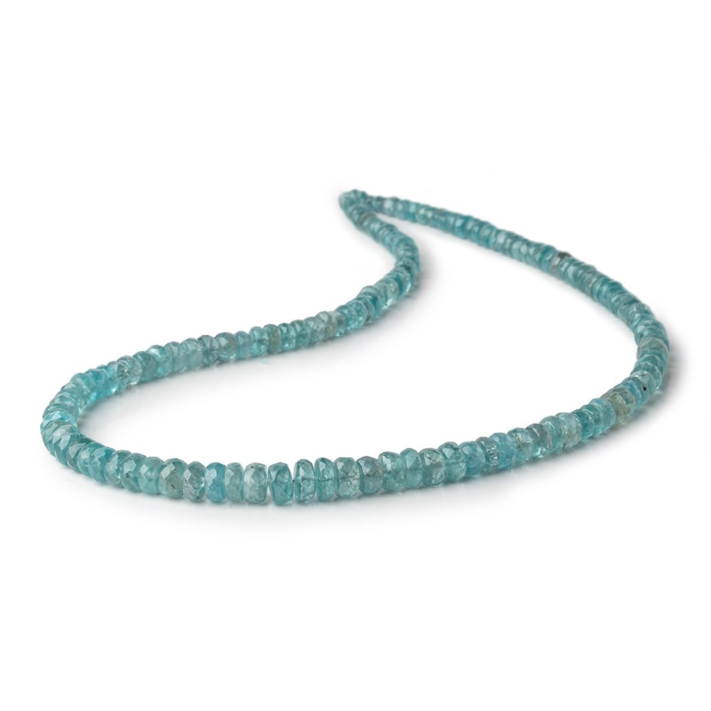 3-6mm Teal Kyanite Faceted Rondelle Beads 16 inch 142 pieces