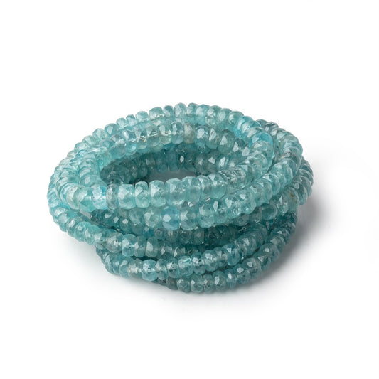 3-6mm Teal Kyanite Faceted Rondelles 16 inch 142 Beads