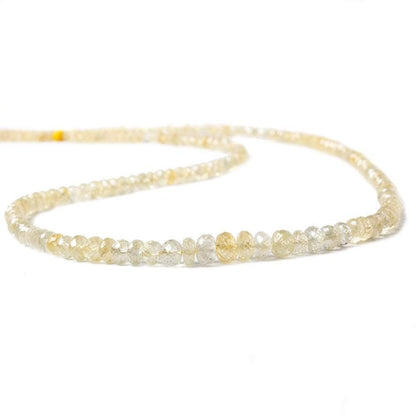 3-6mm Yellow Sapphire Faceted Rondelle 16 inch 168 pieces AAA