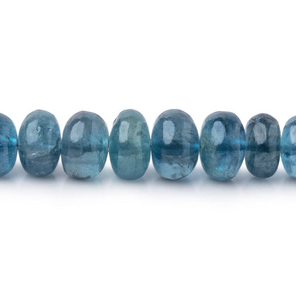 3-7.5mm Santa Maria Aquamarine Plain Rondelles 18 inch 187 Beads AA