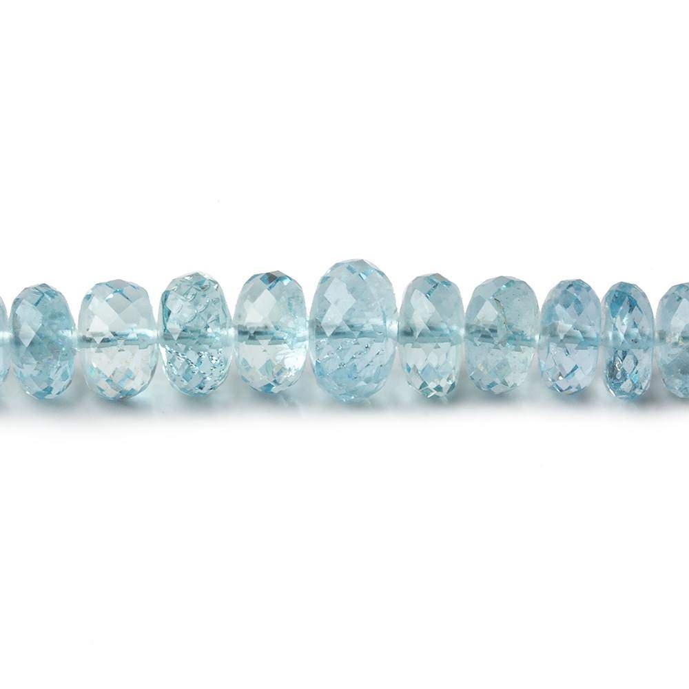 3-7mm Aquamarine Faceted Rondelle 16 inch 125 pieces AA