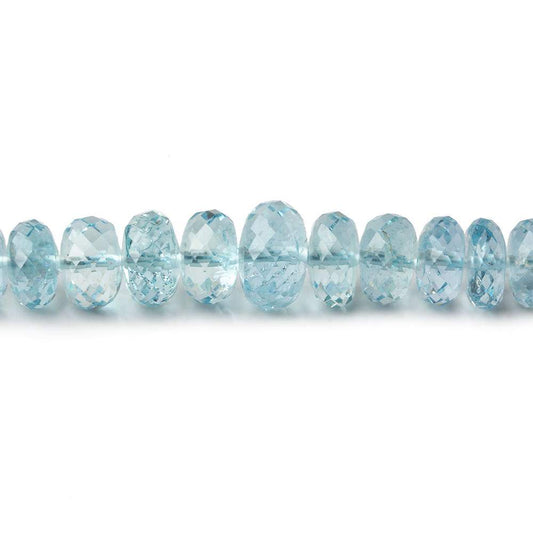 3-7mm Aquamarine Faceted Rondelle 16 inch 125 pieces AA