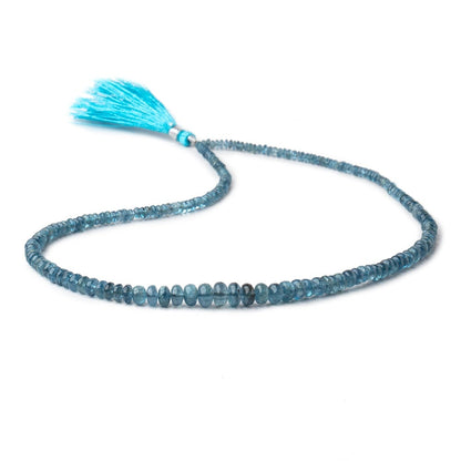 3-7mm Aquamarine plain rondelle beads 17 inch 190 pieces A