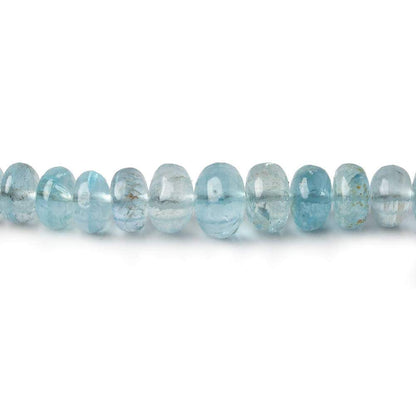 3-7mm Aquamarine Plain Rondelle Beads 18 inch 159 pieces AA