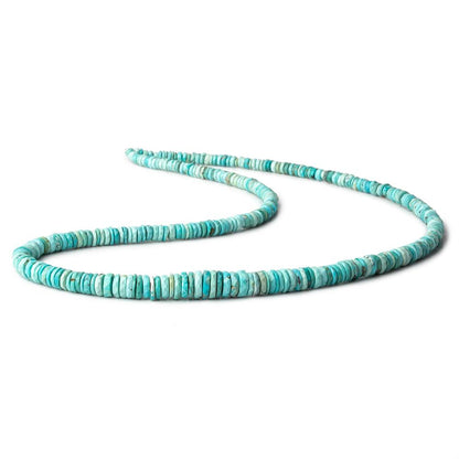 3-7mm Chinese Turquoise faceted heshi beads 18 inch 290 beads