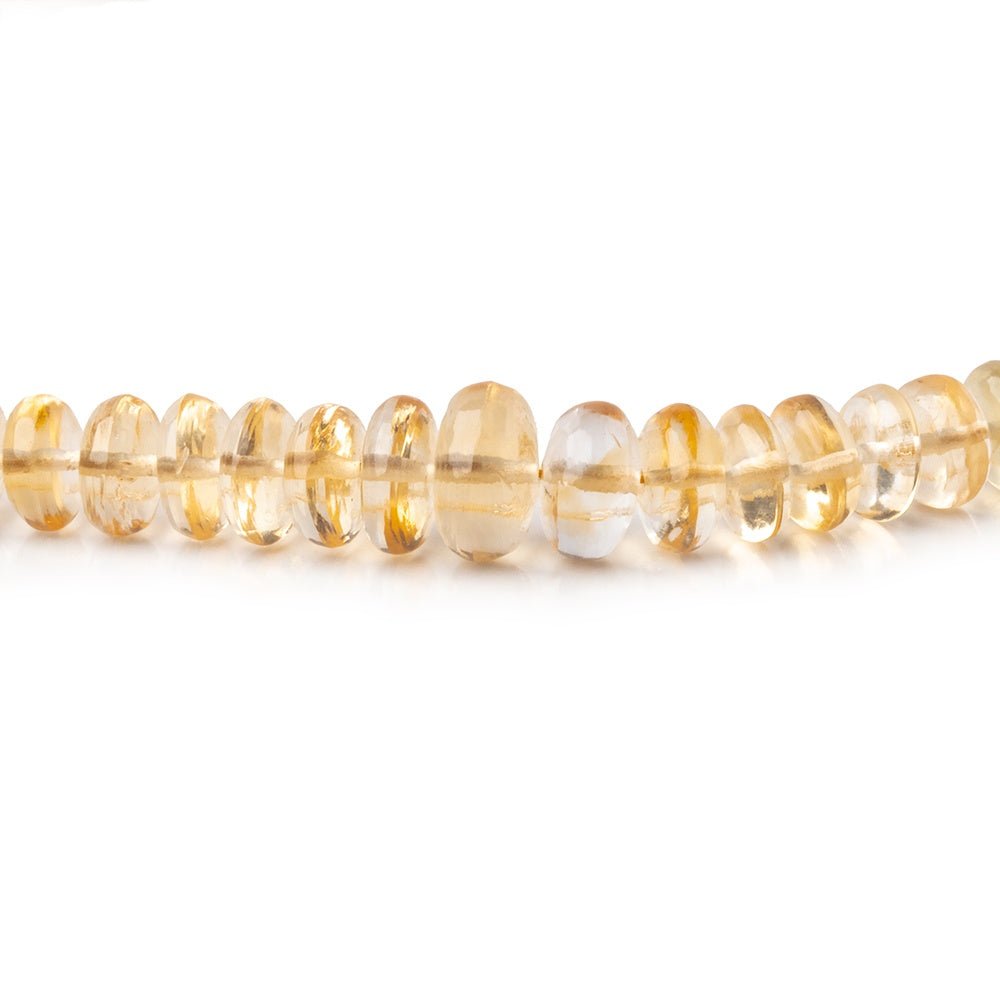 3-7mm Citrine Plain Rondelle Beads 18 inch 187 pieces AA