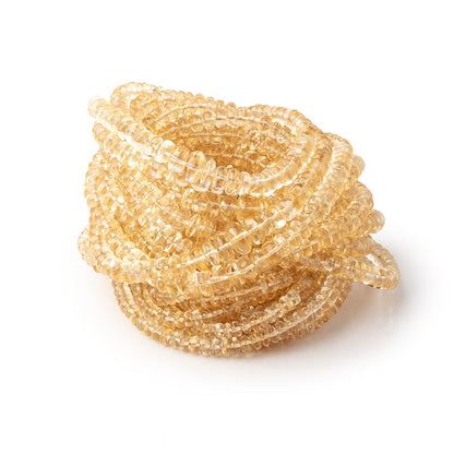 3-7mm Citrine Plain Rondelle Beads 18 inch 187 pieces AA