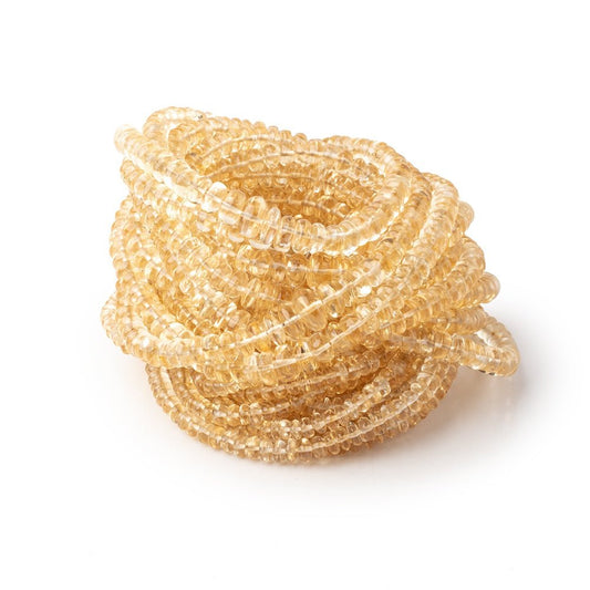 3-7mm Citrine Plain Rondelle Beads 18 inch 187 pieces AA