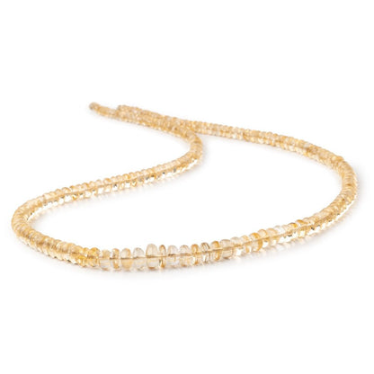 3-7mm Citrine Plain Rondelle Beads 18 inch 187 pieces AA