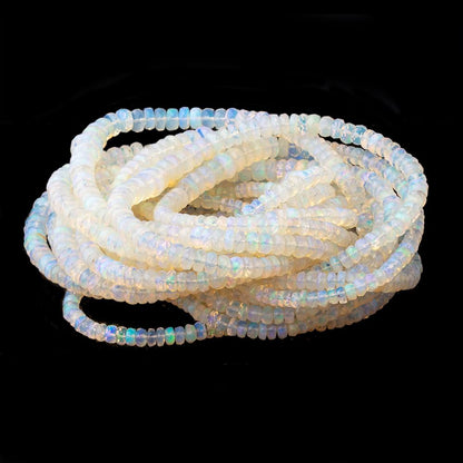 3-7mm Ethiopian Opal Faceted Rondelle Beads 16 inch 163 pieces AAA