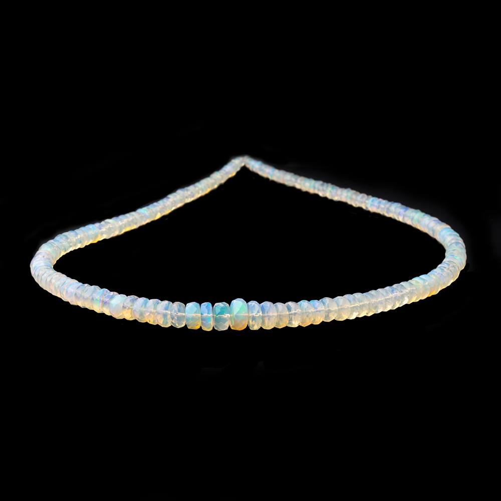 3-7mm Ethiopian Opal Faceted Rondelle Beads 16 inch 163 pieces AAA