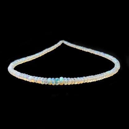 3-7mm Ethiopian Opal Faceted Rondelle Beads 16 inch 163 pieces AAA