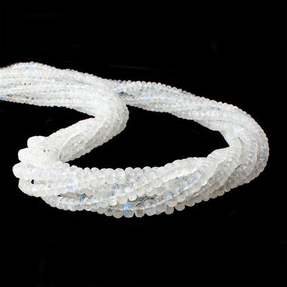 3-7mm Rainbow Moonstone Faceted Rondelle Beads 18.5 inch 184 pieces