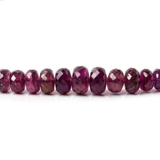 3-7mm Rubelite Tourmaline Faceted Rondelle Beads 18 inch 153 pcs