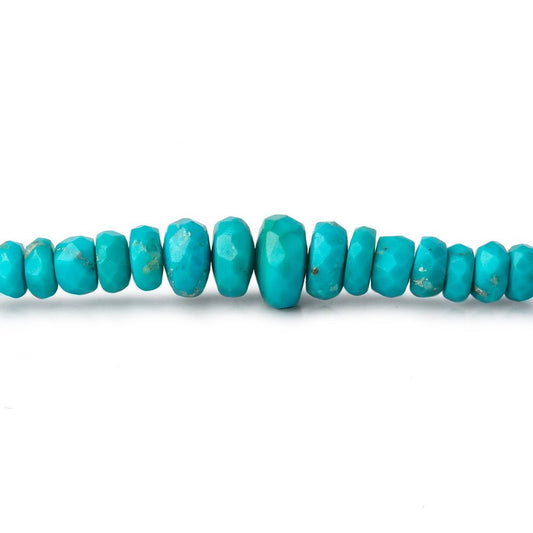 4-8mm Sleeping Beauty Turquoise Faceted Rondelle Beads 14.5 inch 150 pieces