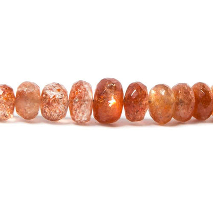 3-7mm Sunstone Faceted Rondelle Beads 18 inch 160 pieces