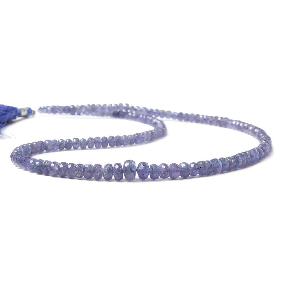 3-7mm Tanzanite Beads Faceted Rondelle, A Grade 17 inch 159 pieces