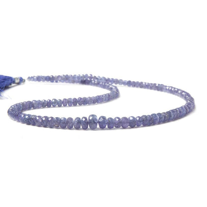 3-7mm Tanzanite Beads Faceted Rondelle, A Grade 17 inch 159 pieces
