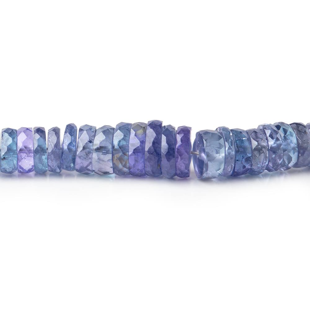 3-7mm Tanzanite Faceted Heshi Beads 16 inch 256 pieces AA