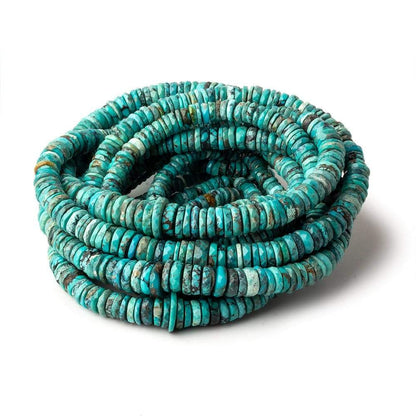 3-8mm Chinese Turquoise faceted heshi beads 17 inch 290 beads