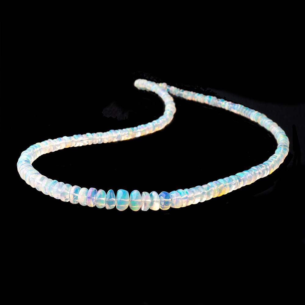 3-8mm Ethiopian Opal Plain Rondelle Beads 16 inch 166 pieces AA